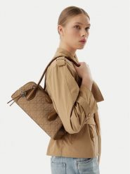 Calvin Klein Torebka Emblem Trio Jacquard LV04F3744G Brązowy. Brązowe torebki klasyczne damskie Calvin Klein, z materiału, bez dodatków. Za 649.99 zł.