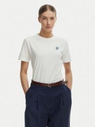 Tommy Hilfiger T-Shirt WW0WW48699 Écru Regular Fit. Białe t-shirty damskie Tommy Hilfiger, m, bez wzorów, z bawełny, bez kołnierzyka. Za 169.99 zł.