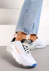 Biało-Szare Sneakersy Corisesis. Białe obuwie sportowe damskie Born2be, bez zapięcia. Za 149.99 zł.