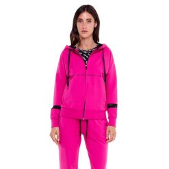 Bluza z kaptur na co dzień na siłownię. Czerwone bluzy damskie LEONE 1947 APPAREL, z bawełny, bez zapięcia, na fitness i siłownię. Za 191.56 zł.