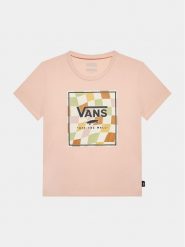 Vans T-Shirt Checker Box Crew VN000795 Różowy Regular Fit. Czerwone koszulki i t-shirty dziewczęce Vans, bez wzorów, z bawełny, bez kołnierzyka, bez ramiączek. Za 79.99 zł.