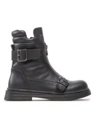 Rage Age Botki RA-83-06-000478 Czarny. Czarne botki damskie Rage Age, ze skóry, bez obcasa, na płaskiej podeszwie, bez zapięcia. Za 529.99 zł.
