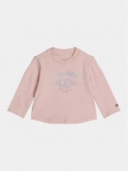 Tommy Hilfiger Bluzka KN0KN01917 Różowy Regular Fit. Czerwone bluzki i koszule dziewczęce Tommy Hilfiger, bez wzorów, z bawełny, bez kołnierzyka, bez ramiączek. Za 79.99 zł.