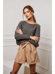 Joséfine Sweter "Jackson" w kolorze khaki rozmiar: XL. Brązowe swetry klasyczne damskie Joséfine, xl, z kaszmiru, bez kołnierzyka. Za 200.13 zł.