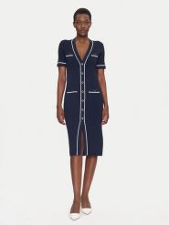 Luisa Spagnoli Sukienka dzianinowa Candelotto 100004 Granatowy Slim Fit. Niebieskie sukienki damskie Luisa Spagnoli, bez wzorów, z dzianiny, bez ramiączek. Za 1,239.00 zł.