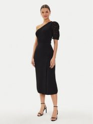 Morgan Sukienka letnia 241-RMABELA Czarny Slim Fit. Czarne sukienki damskie Morgan, bez wzorów, z syntetyku, bez ramiączek. Za 169.99 zł.