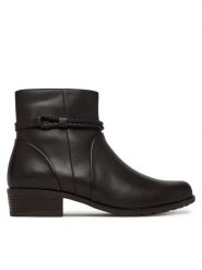Caprice Botki 9-25404-45 Brązowy. Brązowe botki damskie Caprice, ze skóry, bez obcasa, na płaskiej podeszwie, bez zapięcia. Za 489.99 zł.
