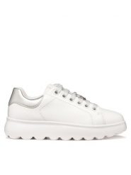 Geox Sneakersy J Puffypop Girl J65MRA 00085 C0007 S Biały. Białe buty sportowe dziewczęce Geox, ze skóry, bez zapięcia. Za 299.99 zł.