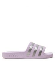 Adidas Klapki Adilette Aqua Slides IE8920 Fioletowy. Fioletowe klapki damskie Adidas, bez wzorów, z syntetyku, bez obcasa, bez zapięcia. Za 99.99 zł.