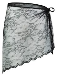 Sublevel Spódnica w kolorze czarnym rozmiar: M/L. Czarne spódnice damskie Sublevel, l, bez wzorów, z koronki, mini. Za 60.99 zł.