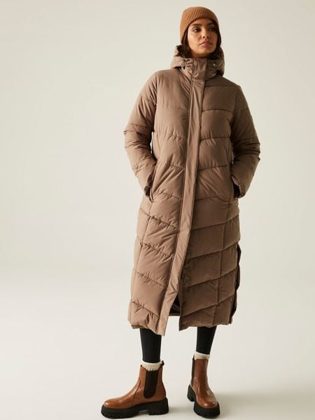 Regatta Płaszcz pikowany "Eloria" w kolorze karmelowym rozmiar: 38. Brązowe płaszcze damskie Regatta, bez wzorów, bez kaptura. Za 275.40 zł.