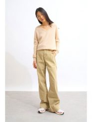 AUTHENTIC CASHMERE Kaszmirowy sweter "Gardoria" w kolorze beżowym rozmiar: XL. Brązowe swetry klasyczne damskie AUTHENTIC CASHMERE, xl, z kaszmiru, bez kołnierzyka. Za 347.99 zł.