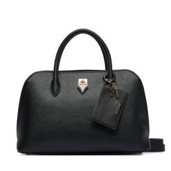 Torebka Guess. Czarne kuferki damskie Guess, z aplikacjami, bez dodatków. Za 699.99 zł.