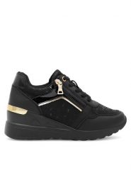 Clara Barson Sneakersy WS2229-49 Czarny. Czarne obuwie sportowe damskie Clara Barson, z materiału, bez zapięcia. Za 139.99 zł.