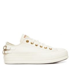 Trampki Converse. Białe trampki damskie Converse, bez wzorów, bez zapięcia. Za 309.99 zł.