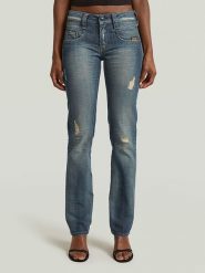 G-Star Dżinsy - Slim fit - w kolorze granatowym rozmiar: W33/L32. Niebieskie jeansy damskie G-Star. Za 254.14 zł.