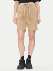 Napapijri Szorty materiałowe N Nice W NP0A4IEX Beżowy Loose Fit. Brązowe szorty damskie Napapijri, bez wzorów, z bawełny. Za 359.99 zł.