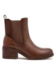 Foreverfolie Botki w kolorze jasnobrązowym rozmiar: 36. Brązowe botki damskie Foreverfolie, eleganckie, bez obcasa, bez zapięcia. Za 165.99 zł.