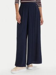 Nautica Spodnie palazzo W126-NALTR-1024-19X Granatowy Regular Fit. Niebieskie spodnie materiałowe damskie Nautica, bez wzorów, z materiału. Za 149.99 zł.