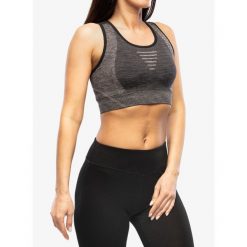 Biustonosz sportowy Smartwool Intraknit Racerback Bra. Czarne biustonosze sportowe damskie Smartwool, bez wzorów. Za 229.99 zł.