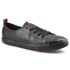 Czarne Trampki Big Star Damskie Wygodne Obuwie. Czerwone trampki damskie Big Star, z aplikacjami, ze skóry ekologicznej, bez zapięcia. Za 95.00 zł.