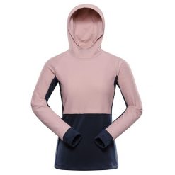 Bluza damska sportowa szybkoschnąca z kapturem Alpine Pro Feza. Czerwone bluzy damskie Alpine Pro, l, bez wzorów, z elastanu, z kapturem. Za 359.00 zł.