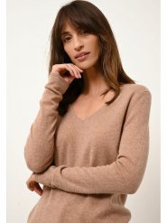 Just Cashmere Kaszmirowy sweter "Joan" w kolorze karmelowym rozmiar: L. Brązowe swetry klasyczne damskie Just Cashmere, l, z kaszmiru, bez kołnierzyka. Za 283.08 zł.