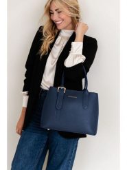 Lia Biassoni Skórzana torebka w kolorze granatowym - 33 x 25 x 11 cm rozmiar: onesize. Niebieskie torebki klasyczne damskie Lia Biassoni, z materiału, przez ramię, bez dodatków. Za 304.99 zł.