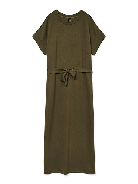 ONLY Sukienka w kolorze khaki rozmiar: L. Brązowe sukienki damskie Only, bez wzorów, z tkaniny, bez ramiączek. Za 87.81 zł.