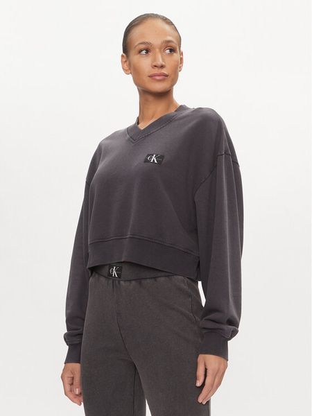 Calvin Klein Jeans Bluza J20J223079 Szary Relaxed Fit. Szare bluzy damskie Calvin Klein Jeans, s, bez wzorów, z bawełny, bez kaptura. Za 259.99 zł.
