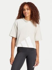Adidas T-Shirt Essentials Big Logo Boyfriend JG8729 Beżowy Loose Fit. Brązowe t-shirty damskie Adidas, m, bez wzorów, z bawełny, bez kołnierzyka. Za 128.99 zł.