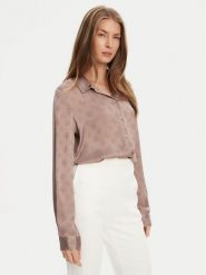 Guess Koszula W5YH1A WHCR2 Beżowy Regular Fit. Brązowe koszule damskie Guess, xl, z aplikacjami, z syntetyku, bez kołnierzyka, bez ramiączek. Za 339.99 zł.