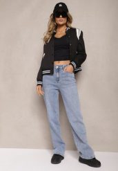 Jasnoniebieskie Szerokie Jeansy Regular Waist Rehnia. Niebieskie jeansy damskie Renee. Za 109.99 zł.