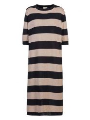 Herrlicher Sukienka dzianinowa "Yamila" w kolorze piaskowo-czarnym rozmiar: S. Czarne sukienki damskie Herrlicher, bez wzorów, z dzianiny, bez ramiączek. Za 154.07 zł.