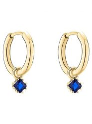 Tamaris Kolczyki-kreole z zawieszkami rozmiar: onesize. Niebieskie kolczyki damskie Tamaris, z cyrkonią, ze stali. Za 86.99 zł.