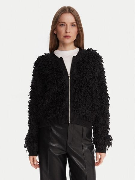 French Connection Kardigan 78ZBU Czarny Regular Fit. Czarne kardigany damskie French Connection, s, bez wzorów, z syntetyku. Za 265.99 zł.