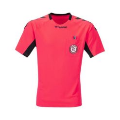 Koszulka Hummel FFHB Referee. Czerwone bluzki damskie Hummel, m, bez wzorów, młodzieżowe, bez kołnierzyka, bez ramiączek. Za 185.50 zł.
