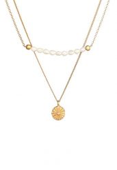 Elli PREMIUM Damskiwarstwowy moneta Boho z perły hodowlana słodkowodna, srebro 925 Sterling Silver Naszyjniki 1 ct. Szare naszyjniki damskie Elli PREMIUM, z perłą, pozłacane. Za 333.99 zł.