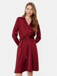 Rinascimento Sukienka koszulowa CFC0121838003 Bordowy Regular Fit. Czerwone sukienki damskie Rinascimento, bez wzorów, z syntetyku, bez ramiączek. Za 169.99 zł.