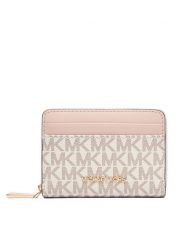 MICHAEL Michael Kors Portfel Jet Set 32T4GJ6Z5B Kremowy. Białe portfele damskie MICHAEL Michael Kors, bez wzorów, ze skóry. Za 519.99 zł.