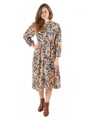 Isla Bonita by SIGRIS Sukienka w kolorze kremowo-czarnym rozmiar: XL. Brązowe sukienki damskie Isla Bonita by SIGRIS, bez wzorów, z bawełny, bez ramiączek. Za 158.47 zł.