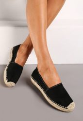 Czarne Espadryle Kleorelia. Czarne espadryle damskie Born2be, bez wzorów, bez obcasa, na płaskiej podeszwie. Za 64.99 zł.