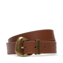 Pasek Tommy Jeans. Brązowe paski damskie Tommy Jeans, bez wzorów, z jeansu. Za 209.99 zł.