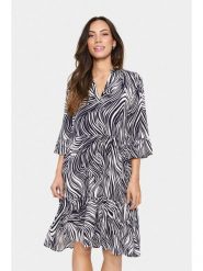 SAINT TROPEZ Sukienka w kolorze granatowo-białym rozmiar: XXL. Niebieskie sukienki damskie Saint Tropez, bez wzorów, z wiskozy, klasyczne, bez ramiączek. Za 104.99 zł.