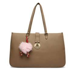 Torebka LOVE MOSCHINO. Brązowe shopper bag Love Moschino, bez dodatków. Za 1,139.00 zł.