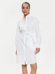 Armani Exchange Sukienka koszulowa 3DYA32 YN4RZ 1000 Biały Regular Fit. Białe sukienki damskie Armani Exchange, bez wzorów, z bawełny, bez ramiączek. Za 739.99 zł.