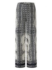 Miss Lagotte Spodnie w kolorze czarno-białym rozmiar: 42. Białe spodnie materiałowe damskie Miss Lagotte, bez wzorów, z materiału. Za 148.96 zł.