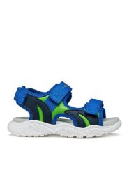 Geox Sandały J Sandal Splush Boy J65GPA 05415 C4165 S Niebieski. Niebieskie sandały chłopięce Geox, ze skóry, bez zapięcia. Za 209.99 zł.