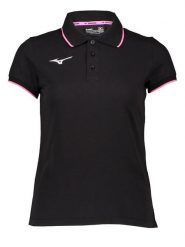 Mizuno Koszulka polo "Mizuno" w kolorze czarnym rozmiar: S. Czarne koszulki damskie Mizuno, s, bez wzorów, bez kołnierzyka, bez ramiączek. Za 37.38 zł.