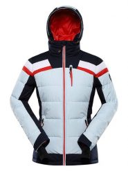 Alpine Pro Kurtka narciarska "Ferera" w kolorze błękitnym ze wzorem rozmiar: M/L. Niebieskie kurtki sportowe damskie Alpine Pro, l, bez wzorów, z puchu, bez kaptura. Za 680.85 zł.